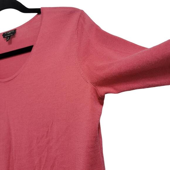 Talbots Pure Merino Wool Pullover Sweater Pink Scoop Size Medium Petite - Picture 8 of 12